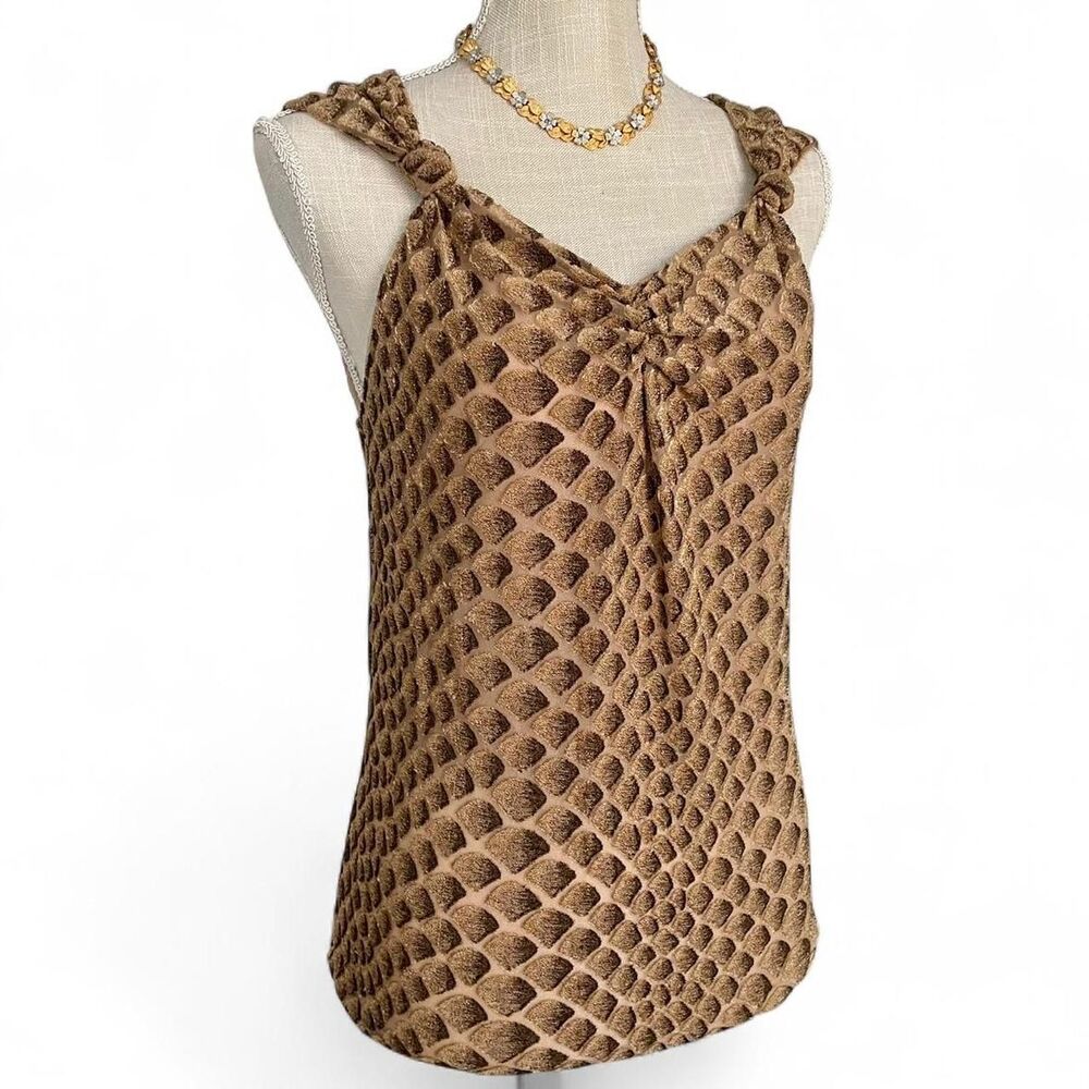 Armani Women's Brown and Tan Blouse - Picture 2 of 8